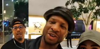 Jonathan Majors Defends Meagan Good After Fan Asks for Her Number: Viral Video Sparks Debate jonathan majors defends meagan good