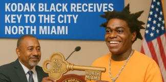 Kodak Black Just Got the Key to North Miami kodak black receives key to north miami