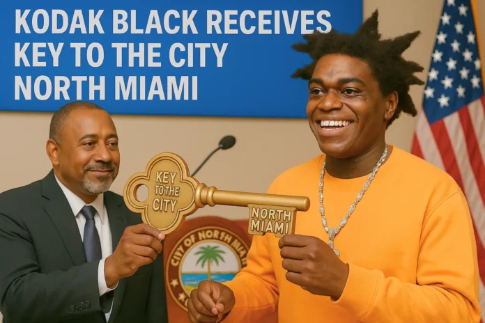 kodak black receives key to north miami