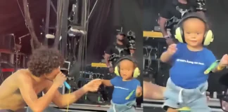 Dominic Fike Surprises Crowd by Bringing Out His Son Mid-Set at Lollapalooza dominic fike brings son onstage lollapalooza