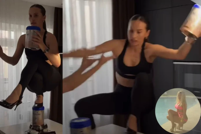 Mariana Barutkina fell off her kitchen counter