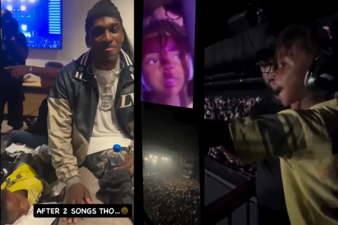 Pusha T reacts to his son falling asleep