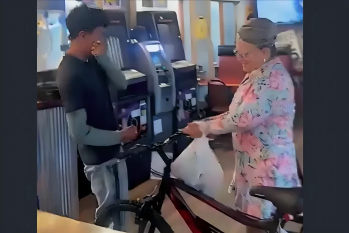 patrons buy bike for employee