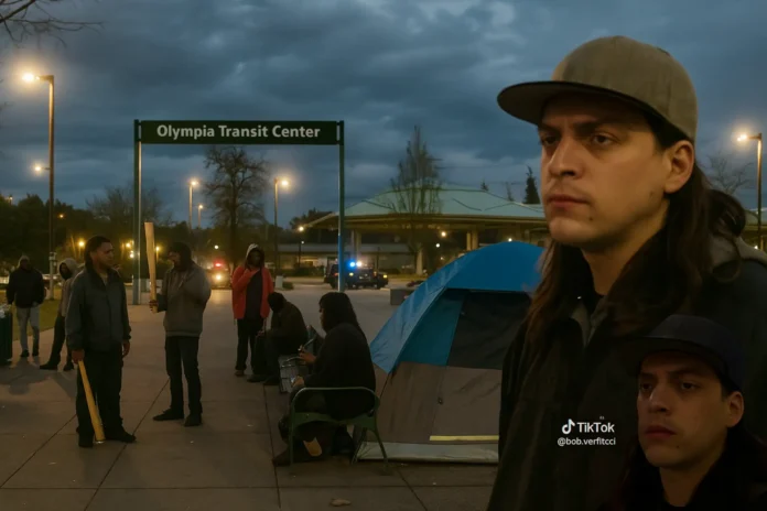 people in olympia armed against ice