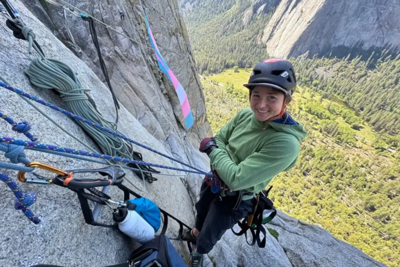 SJ Joslin on the face of Yosemite's El Capitan
