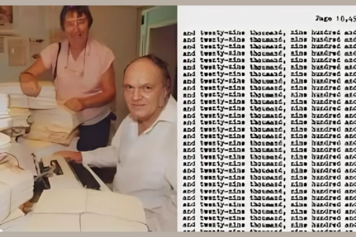 typing numbers one to million record