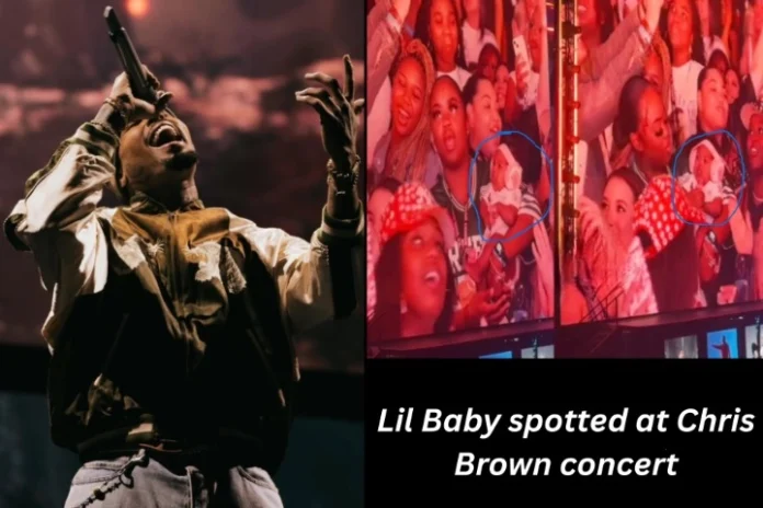 Lil Baby spotted at Chris Brown concert