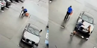 Chaos on the Street: Female Driver Strikes Man, Launches Attack, and Injures Innocent Woman Chaos on the Street: Female Driver Strikes Man, Launches Attack, and Injures Innocent Woman