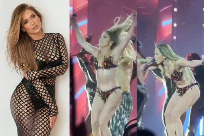 jennifer lopez underwear stage performance