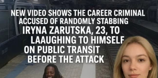 Video Shows Career Criminal Laughing on Transit Before Fatal Stabbing of Iryna Zarutska video shows the career criminal accused of RANDOMLY st*bbing Iryna Zarutska, 23, to death laughing to himself on public transit