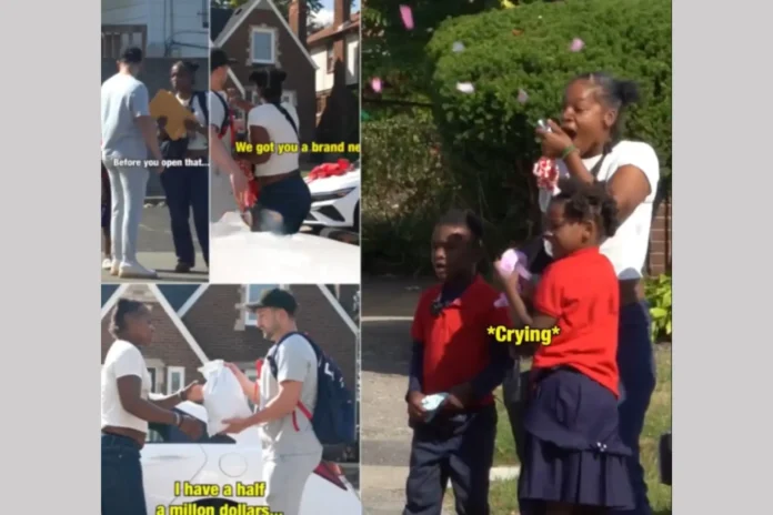 Social media Philanthropist Mdmotivator surprised a Once Homeless Mother of 2 Kids