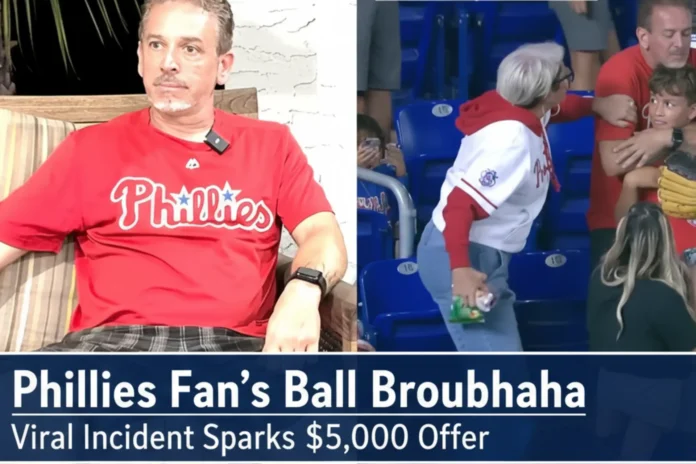 viral angry Phillies fan has been offered $5,000 to return the ball