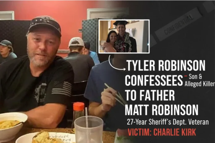 the alleged killer of Charlie Kirk, confessed to his father