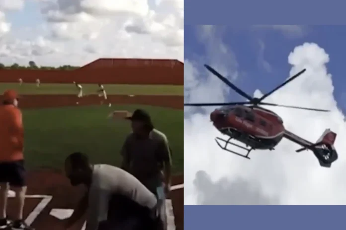 Coach Shot During Texas Youth Baseball Game