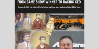 From $3,050 Wheel of Fortune Win to McLaren CEO: Zak Brown’s Amazing Journey Teen won $3,050 and a gold watch on Wheel of Fortune, used the cash to buy a go-kart