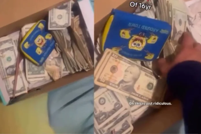 Mom finds a stash of money in her child's room