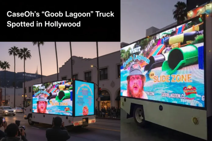 A truck promoting CaseOh’s fictional water park, Goob Lagoon, has been spotted