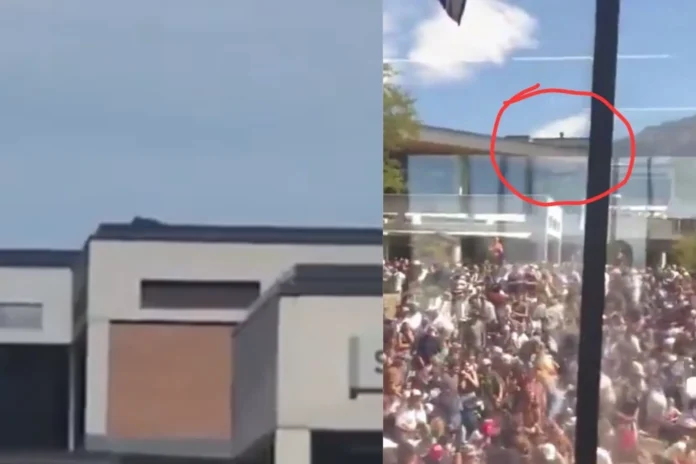 Eyewitnesses recorded someone on the roof from which shots were allegedly fired