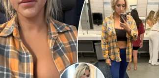 Playboy Model Sara Blake Cheek Claims Airline Ordered Her to Cover Up playboy model sara blake cheek flight incident