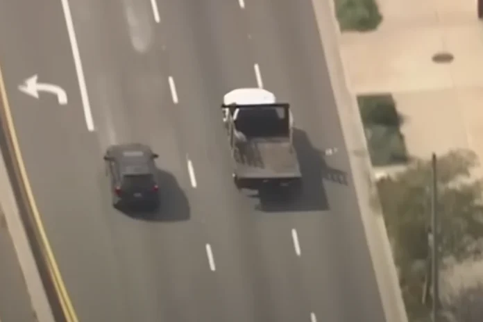 Stolen big rig chase Southern California