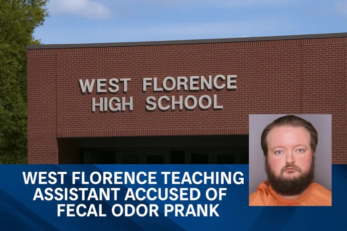 Teaching assistant arrested poop spray prank