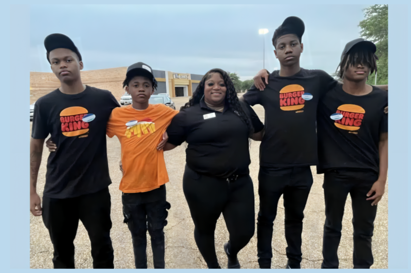 teenager creating opportunities at burger king