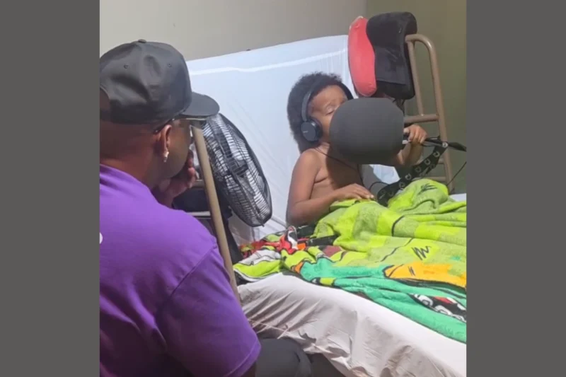 NBA YoungBoy meets fan