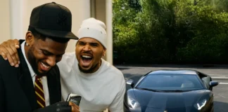 Bryson Tiller Surprises Chris Brown With Lamborghini as Tour Thank You Gift Bryson Tiller Lamborghini gift