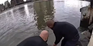 NYPD Officer Wilmer Guerrero Saves Teen from Freezing Harlem River NYPD officer saves teen from freezing water