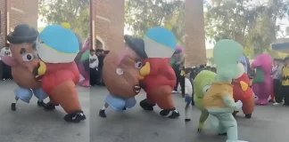 Viral Video: Chaos Erupts as Mascots Brawl in Public View Mascot Street Brawl