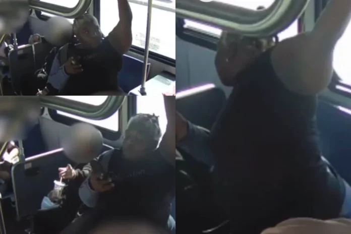 Woman assaults elderly woman bus