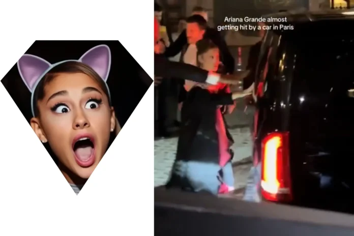 Ariana Grande almost hit by a car