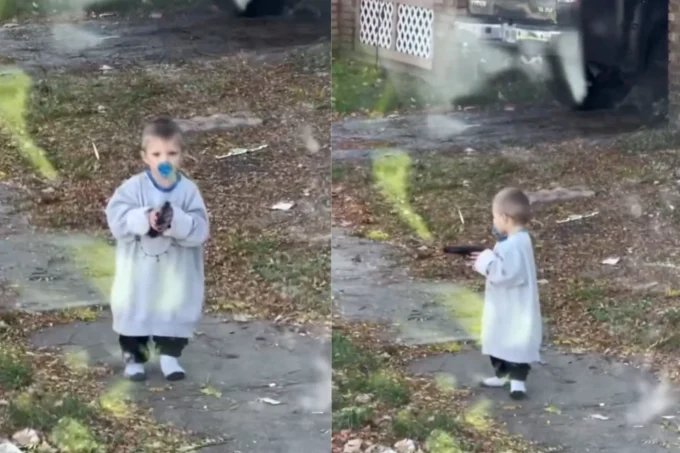 An Unaccompanied Child Spotted Walking with Gun in Cleveland