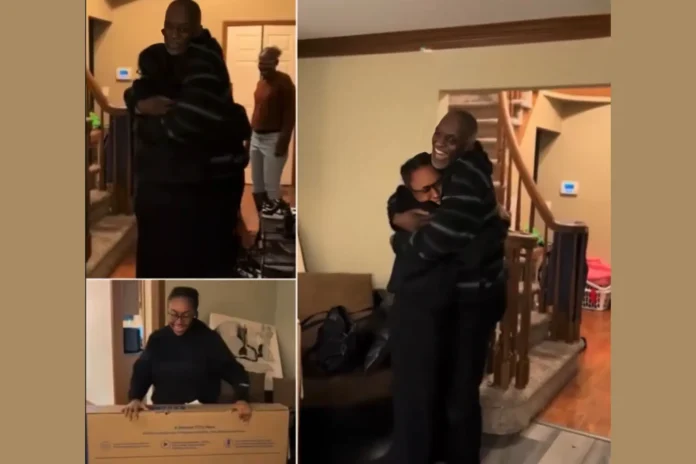 grandparent surprises granddaughter with TV