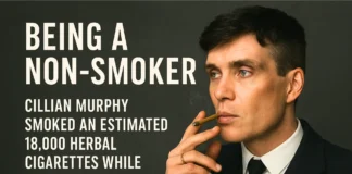 Cillian Murphy Astronisingly Consumed Over 18,000 Herbal Cigarettes for Peaky Blinders Cillian Murphy herbal cigarettes