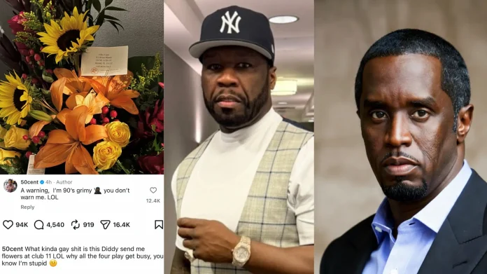 50 Cent shares a bizarre story about Diddy sending him flowers