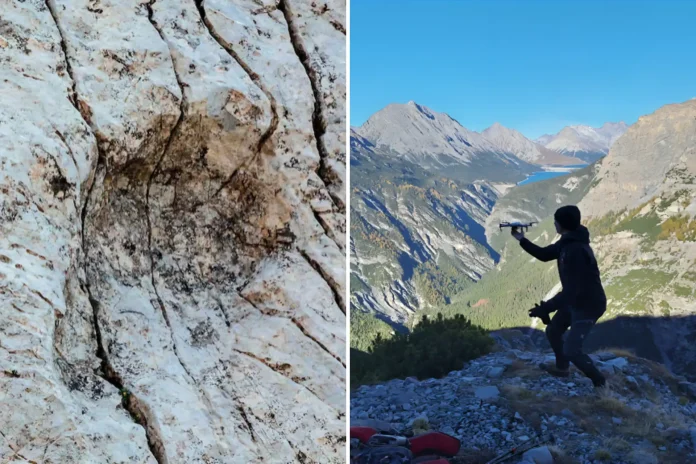 Dinosaur footprints in Italy