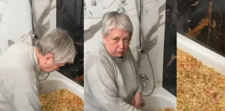 Russian Woman Fills Bathtub with Olivier Salad Following Viral New Year’s Joke Olivier Salad Bathtub