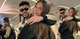 Bad Bunny and Sophie Rain Spark Dating Rumors After Cozy Private Jet Photo Goes Viral BAD BUNNY flying with Sophie Rain