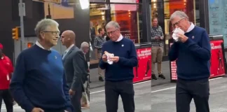 Bill Gates Spotted Grabbing a Hot Dog in NYC – Viral Photo Bill Gates hot dog NYC