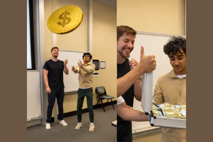 MrBeast college coin toss