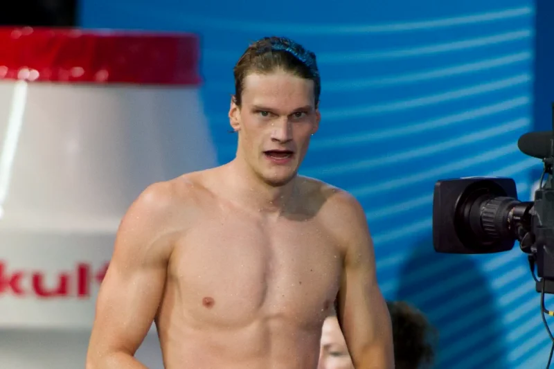 French swimmer Yannick Agnel, a two-time Olympic gold medalist