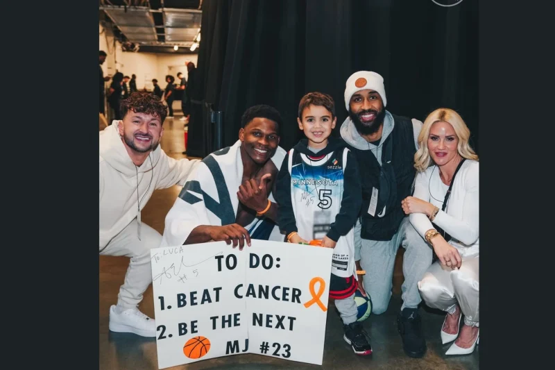Anthony Edwards Honors Young Fan’s Cancer Fight