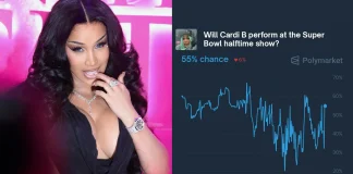 Cardi B Super Bowl Halftime Show: 55% Chance of Surprise Performance, Say Polymarket Traders Cardi B Super Bowl halftime show