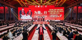 Chinese CEO Stuns 7,000 Employees with $26 Million Cash Giveaway CEO gives employees $26 million