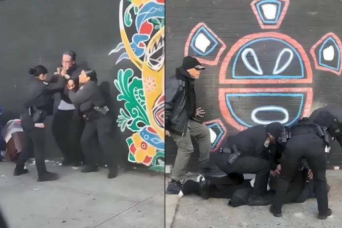 bystander helps police arrest suspect