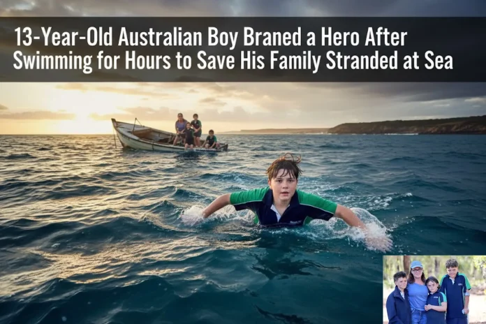 Australian boy hero swimmer