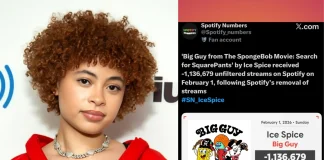 Ice Spice Bot Scandal: “Big Guy” Track Loses 1M Spotify Streams Ice Spice bot scandal