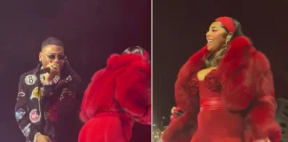Nelly Surprises Ashanti On Stage During Valentine’s Day Show – See The Sweet Moment! Nelly Ashanti surprise visit