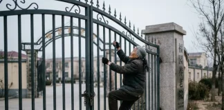 92-Year-Old Woman’s Daring Escape: Climbs 2-Meter Gate in China 92-year-old woman escapes nursing home
